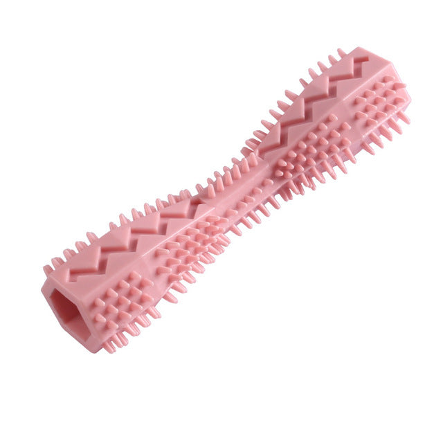 Pink chew dog toy stick